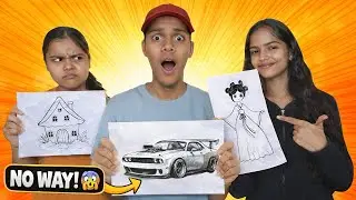 DRAWING CHALLANGE But You Can Use Only 3 Colours !!