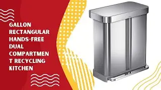 Hands-Free Dual Compartment Recycling Kitchen Step Trash Can with Soft-Close Lid review