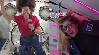 ISS Hair V Zero-G Airplane Hair. Fake Space.