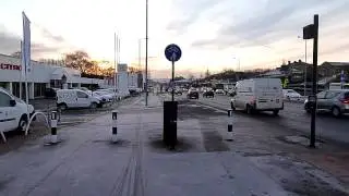 Penistone Road Cycle Path - Icy so have to use the Dual Carriageway