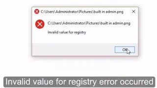 Fix Invalid value for registry error in #Windows 10 Built-in Administrator account