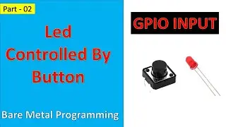 02 MSP430 GPIO Input LED controlled by button || Bare Metal ||