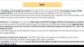 Stability and Growth Pact European Union | UPSC PYQ Q-69