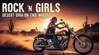Best Music Rock n Roll 🔥 Rock n Girls 🎸 Desert Diva on Two Wheels