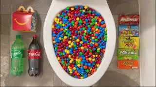 Will it Flush? Glitter Balloon, M&Ms, Coca Cola, Pepsi, Mtn Dew, Sprite, Candy
