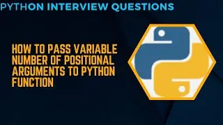 How to pass variable number of positional arguments to python function #pythonfunctions #function