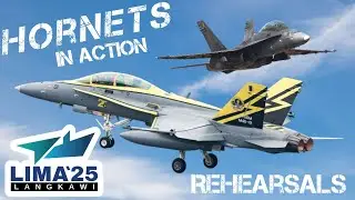 LIMA 25 Airshow | Langkawi 17-5-25 Hornets, SU-30MKM, Jupiter & GB-1 Gamebird Rehearsals