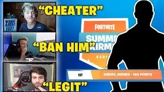 NINJA, TFUE, SYPHER And LUPO Reacts To Idrop Bodies Cheating in Fortnite Summer Skirmish Tournament