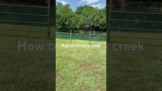 Fence a creek #farming #diy #ranch #welding #pipefence