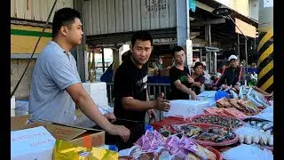 Crazy Cheapest SeaFood Auction in Taiwan Yunlin Tuku Traditional Market