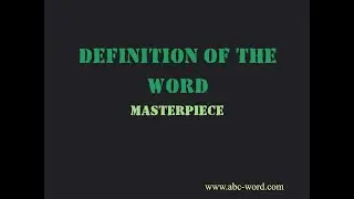Definition of the word 