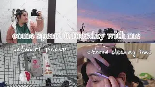 Come Spend A Tuesday With Me || walmart pickup , eyebrow cleaning time