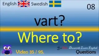 35 Questions fr&aring;gor Svenska - Engelska Ord / Swedish - English Words l&auml;rande English