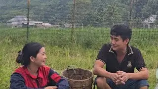 A single mother grows vegetables, supported and encouraged by a kind young man.