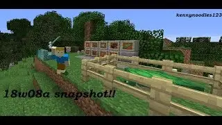 18w08a SnapShot!! Turtles, Mob B, Klep, New Weapon, and more!!