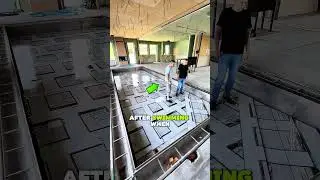 he built a swimming pool inside the hall #shortvideo #shorts
