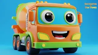 Lustige Kinderlieder mit Betonmischer und Bagger | 3D-Animation