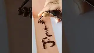 J Stylish Name Mehndi Design #shorts #mehndidesign