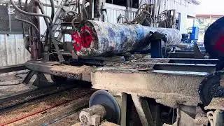 Sawing  8x12 Pine Timbers/ Satisfying Sawmill process