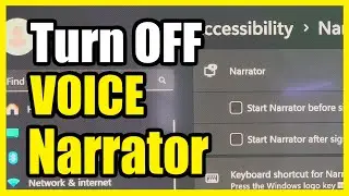How to Turn Off the Narrator or Talking voice on Windows 11 PC (Settings Tutorial)
