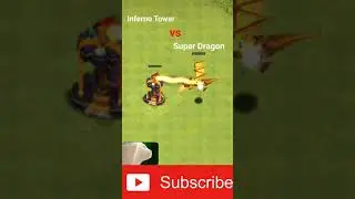 Super Dragon vs Inferno Dragon vs Inferno Tower Clash of Clans #short