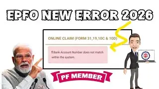 @ePfo Bank Account Number does not match within the system. 2026