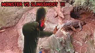 Nekat Berburu Sendirian Menangkap Monster Biawak Pakai Ketapel