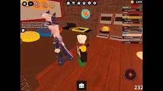 Playing work at a pizza place 