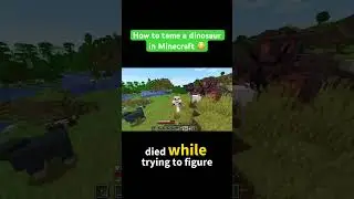 How to tame a dinosaur in Minecraft #minecraftshorts #minecraft #minecraftbuticanttouchgrass