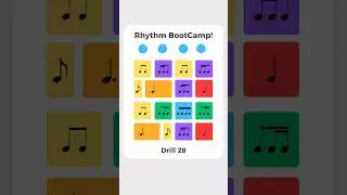 Rhythm Bootcamp Drill 28 &mdash; Dotted Quarters, Eighths & Sixteenth Note Combos