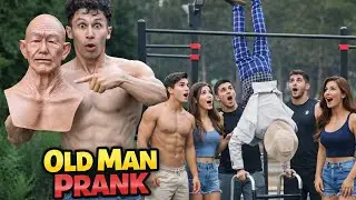 OLD MAN CALISTHENICS PRANK: THIS OLD MAN IS INSANE
