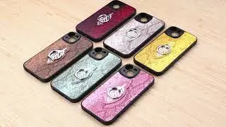 Snakeskin Leather Back Cover Ring Phone Case