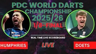 Luke Humphries vs Kevin Doets Live Scores | 2025/2026 PDC World Darts Championship 1/8-Finals