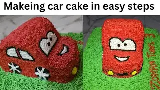 Making car cake in  easy steps / perfect car cake make at home / you can easily make it at home...