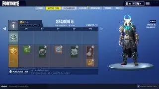 Fortnite Season 5 Battle Pass! All Skins, Emotes, Cosmetics, Trails & More!