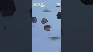 Airdrops continue over Gaza as Palestinians scramble to collect aid and food for their families