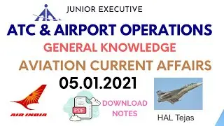 Aviation General Knowledge | Current Affairs - Junior Executive Airport Operations | ATC Syllabus