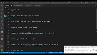 Python 3 OpenCV Script to Cartoonify Image & Export a Pencil Sketch as Image in Terminal