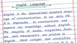 Essay on english language | Importance of English language