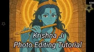 Krishna Ji Photo Editing | Ultra-HD Focus & Glow Style #longvideo #viralvideo 