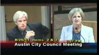 Clay Dafoe opposes Austin City Council energy giveaway, interrupted by Mayor Lee Leffingwell 8/25/11
