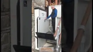 SKYSTAIR wheelchair lift installed on a France restaurant