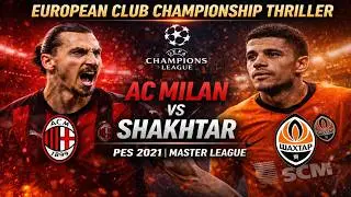 European Club Championship Thriller! AC Milan vs Shakhtar  PES 2021 Master League