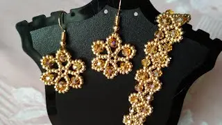 Choker or bracelet. Чокер из бисера и бусин. МК
