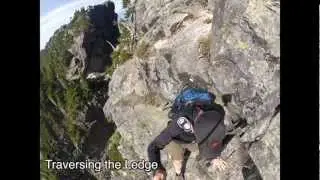 Traversing the cruxes to the summit of the Western Lion