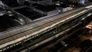 武蔵小杉駅タイムラプス　深夜の保守作業も