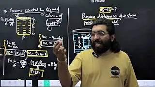 Pressure difference blw two points in liquid | Physics | Class - 11 | PROTON ||