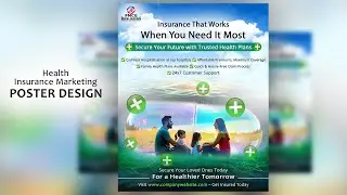 Poster Design For Health Insurance Marketing | Social Media Poster Design | Flyer Design | Photoshop