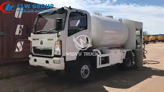 Sinotruk HOMAN 4x4 5000Liters 2Tons LPG Bobtail Truck with Dispenser for refilling LPG gas cylinders