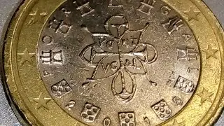 MOEDA DE 1 EURO EXTREMAMENTE RARA E VALIOSA! PORTUGAL 2015 &euro;15.000.000 RARE COIN ERROR.